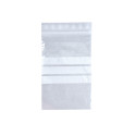 Doorzichtuge zakjes met gripsluiting en witte schrijfstroken 10x15 cm