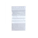 Doorzichtuge zakjes met gripsluiting en witte schrijfstroken 16x22 cm